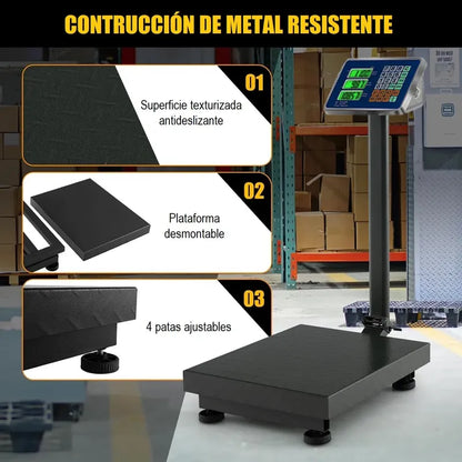 Balanza Digital 350 Kg Balanza Comercial Balanzas Digitales Gris