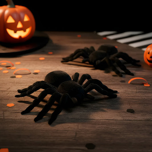 Araña Decoracion Halloween Pack 2 Arañas Decorativa Fiestas