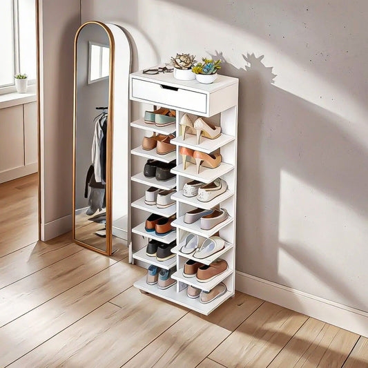 Organizador De Zapatos Zapatero Recibidor Mueble Zapatos Blanco