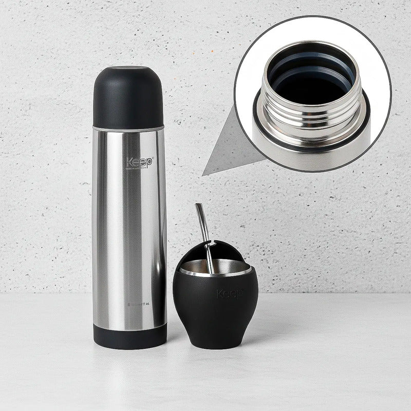 Termo 500 Ml Termo Para Mate Termo Bala Keep Mate Bombilla Rosa
