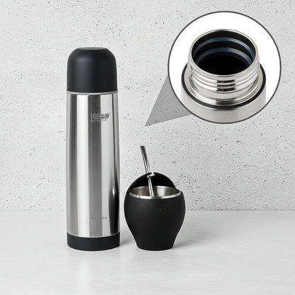 Termo 500 Ml Termo Para Mate Termo Bala Keep Mate Bombilla Rosa