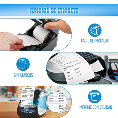 Rollo De Papel Termico Dymo 57mm Rollo Termico Papel Termico Blanco