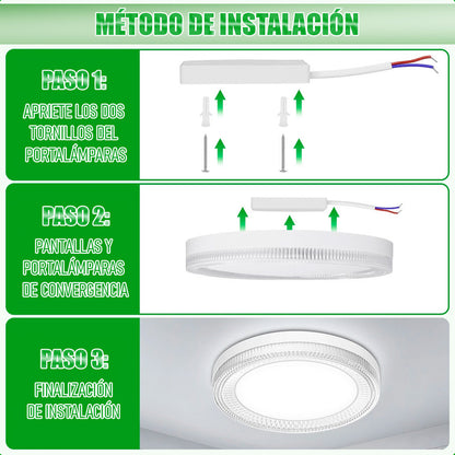 Lamparas Dormitorio Techo Foco Led 24w Foco Led Sobrepuesto Blanco