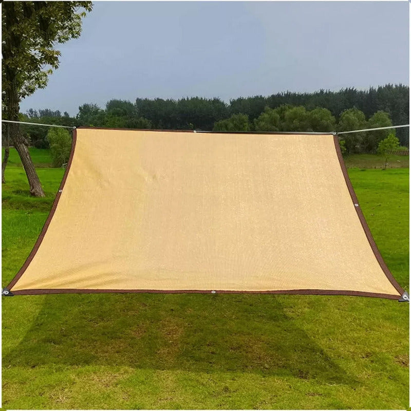 Carpa Vela Rectangular 4x5 Metros Vela Lona Sombreadora Carp Beige