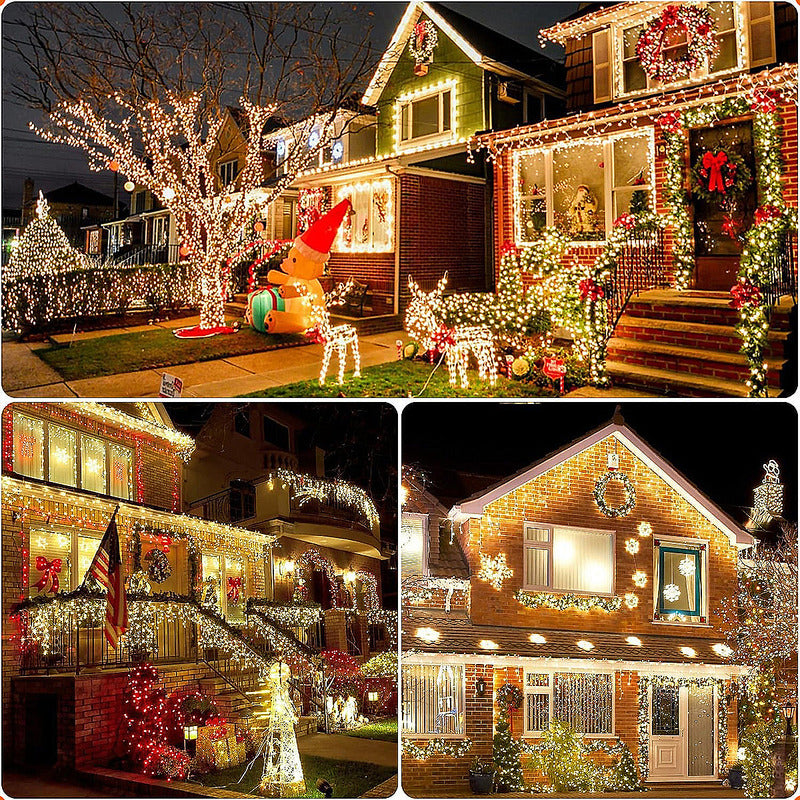 Luces Navidenas Solares Luces Navideñas Luces Navidad 22m Amarillo