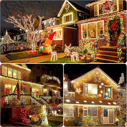 Luces Navidenas Solares Luces Navideñas Luces Navidad 22m Amarillo