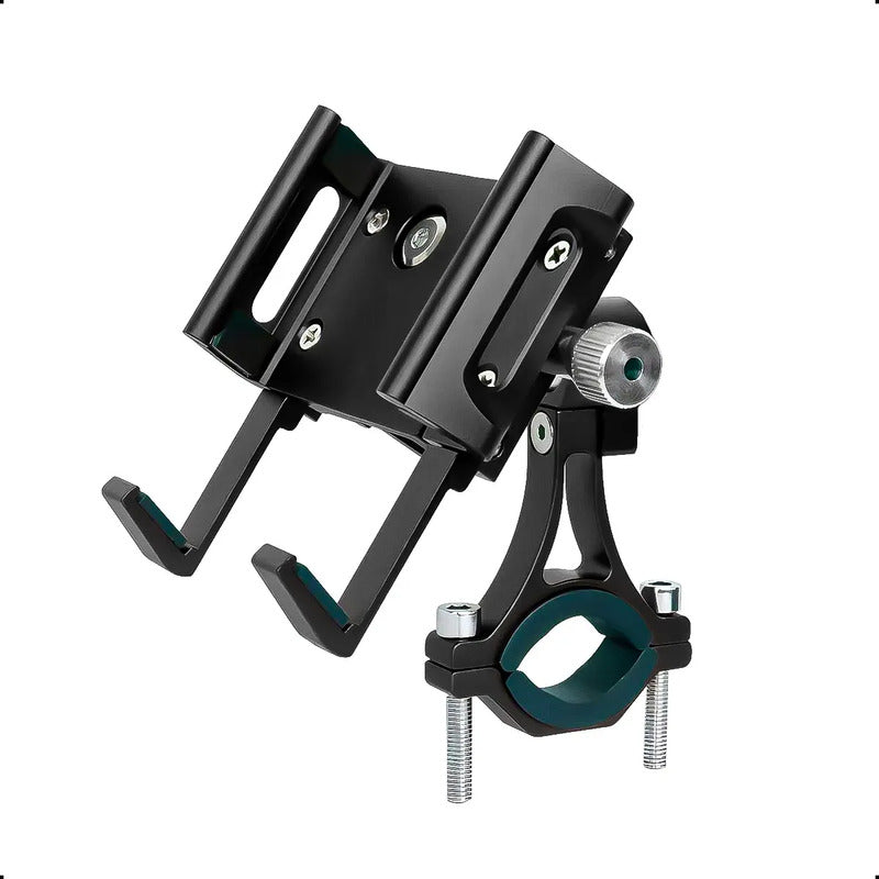 Porta Celular Aluminio Soporte Para Celular Bici Regulable Negro