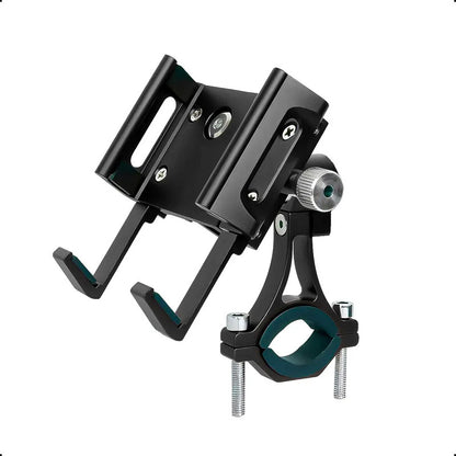 Porta Celular Aluminio Soporte Para Celular Bici Regulable Negro