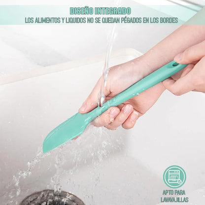 Espatula Silicona Mezquino De Silicona Espatula Cocina Espatulas Angulares Reposteria Multiuso Okshop Pack 2 Brocha Postres Núcleo Acero Inoxidable 27cm Tortas Antiadherente Libre Bpa Verde Pastel