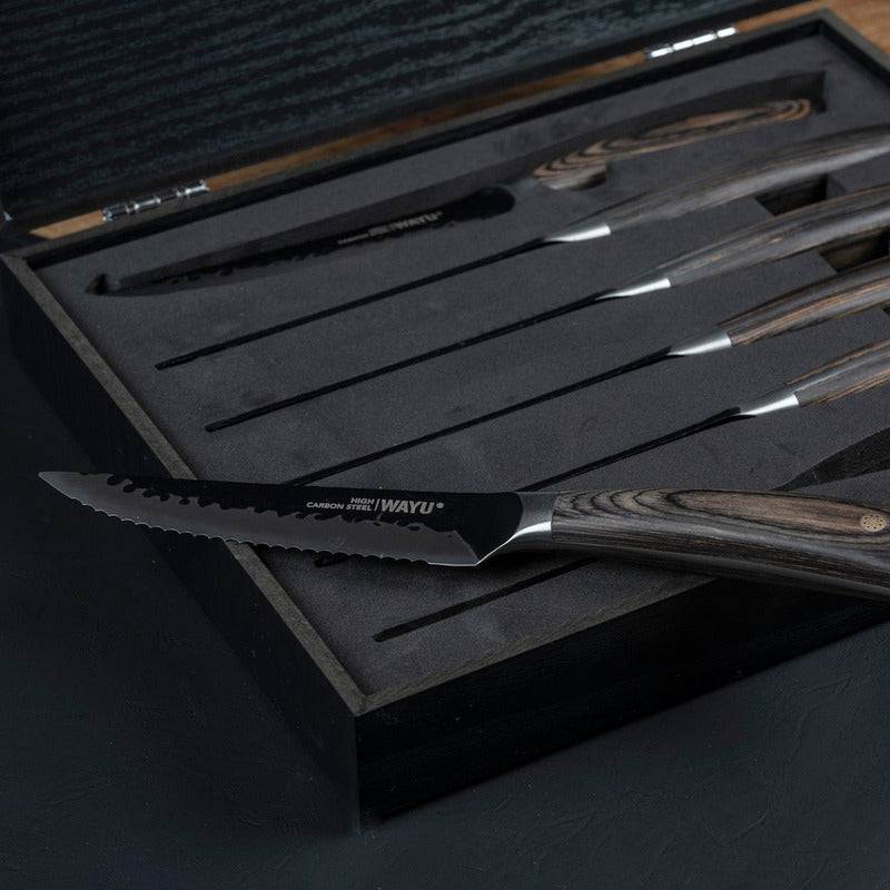 Set 6 Cuchillos Hammer Cuchillos Wayu Cuchillos Acero Wayu Arcashopping Cuchillos Para Carne Cuchillos Elegantes Cuchillos Wayu Juego De Cuchillos Cuchillos De Acero Inoxidable Cuchillos Dentados