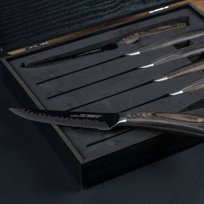 Set 6 Cuchillos Hammer Cuchillos Wayu Cuchillos Acero Wayu Arcashopping Cuchillos Para Carne Cuchillos Elegantes Cuchillos Wayu Juego De Cuchillos Cuchillos De Acero Inoxidable Cuchillos Dentados