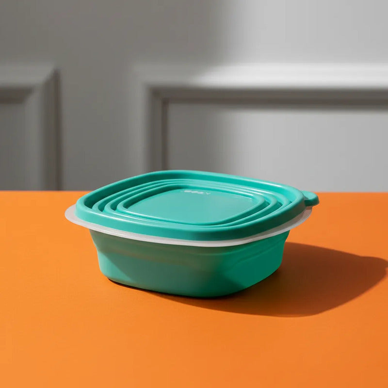 Taper Keep Tupper Plastico Contenedor De Alimentos 670 Ml Verde