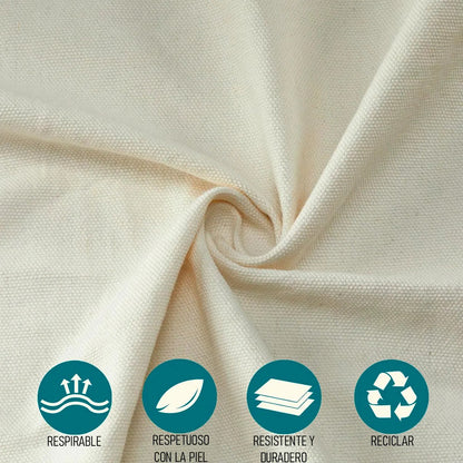 Hamaca Colgante De Algodón Para Terraza Con Bolsa De Transporte Blanco