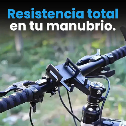 Porta Celular Aluminio Soporte Para Celular Bici Regulable Gris