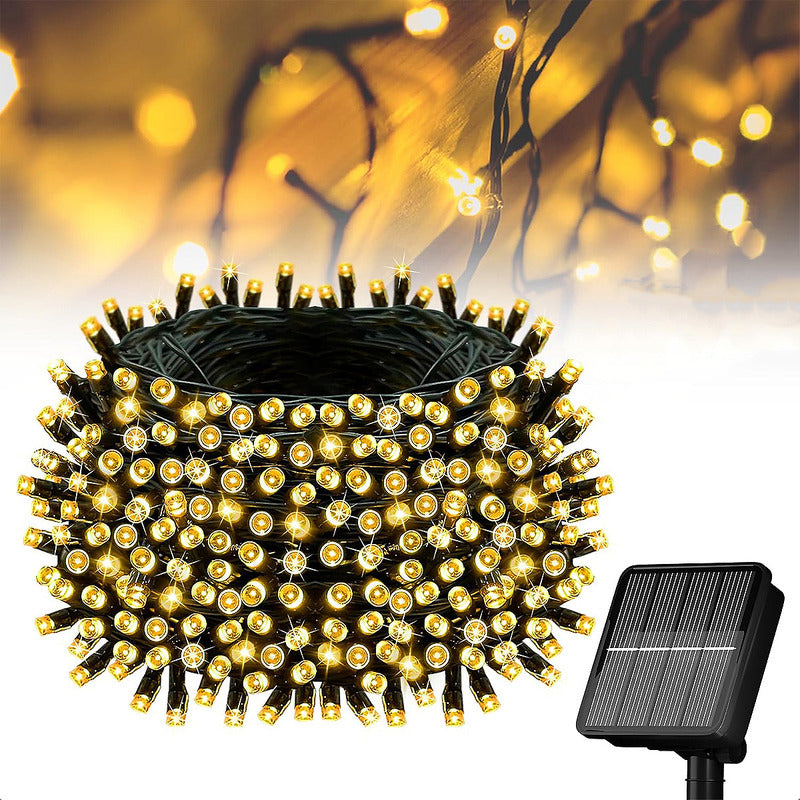 Luces Navidenas Solares Luces Navideñas Luces Navidad 22m Amarillo