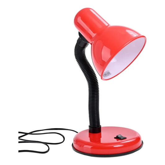 Lampara Escritorio Flexible Lamparas Metalicas Velador Lampara Lectura Lamparas De Escritorio Incandescente Cuello Flexible Metal Lampara Estudio Led Mesa Halogena E27 Rojo Okshop