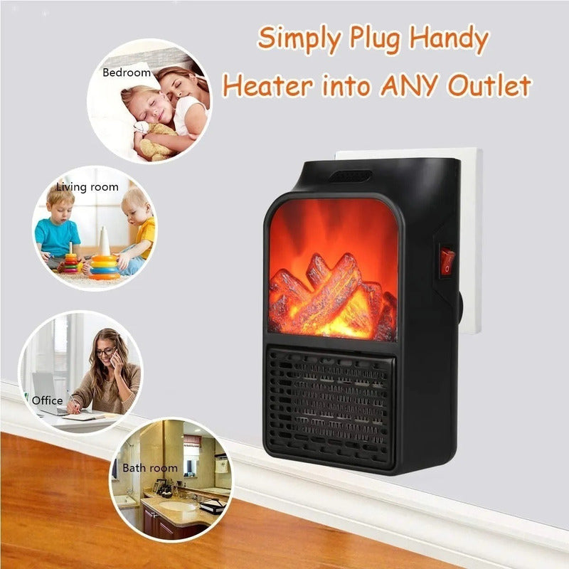 Mini Calefactor Electrico Panel Calefactores Estufa Baño Hab Negro