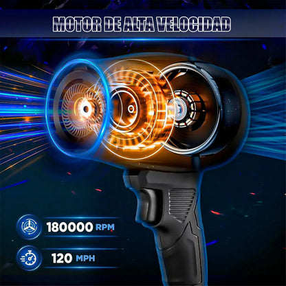 Soplador Inalámbrico Okshop Multifunción Caudal 1.784 M³/h Negro