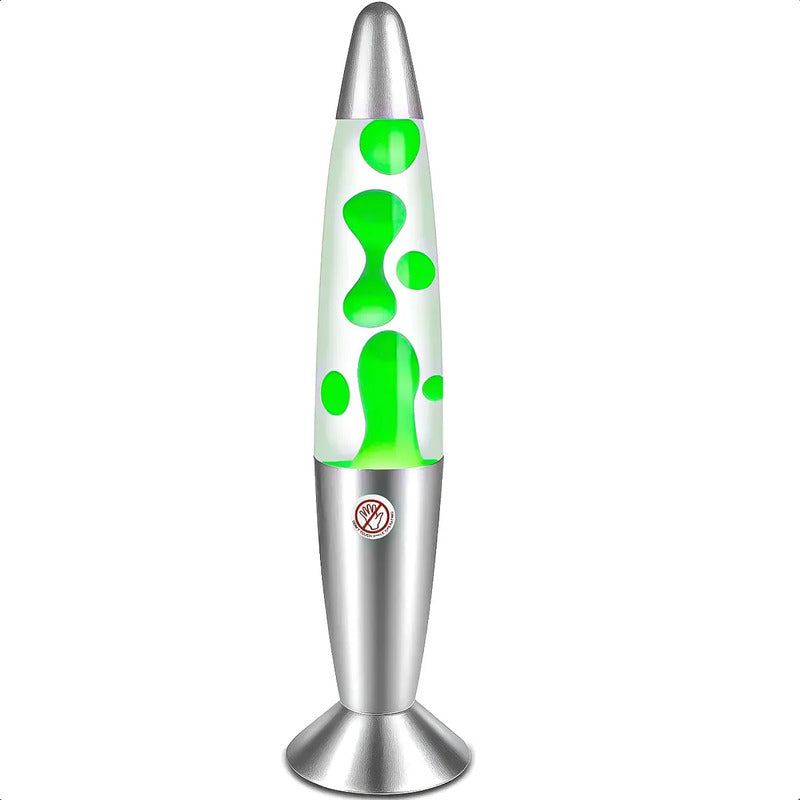 Lámpara De Lava Lampara De Mesa Lampara Lava 34cm Lampara Gris Verde
