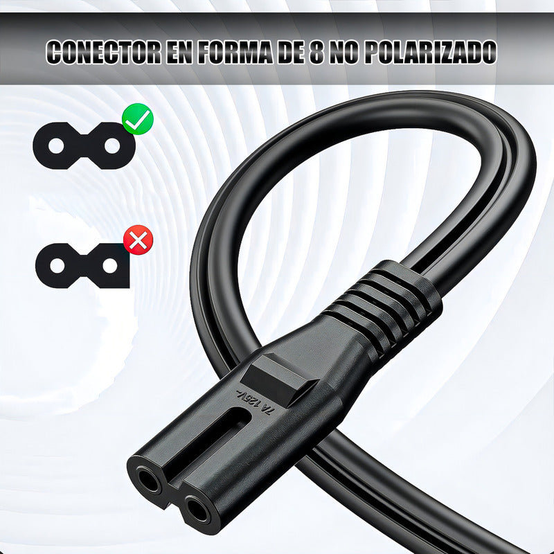 Cable De Alimentación Cable De Alimentación Europeo 1.5 Metros Arcashopping Cable De Extensión Europeo Cable De Alimentación De Repuesto De 2 Clavijas Cable De Alimentación De Tv No Polarizado