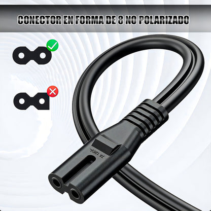Cable De Alimentación Cable De Alimentación Europeo 1.5 Metros Arcashopping Cable De Extensión Europeo Cable De Alimentación De Repuesto De 2 Clavijas Cable De Alimentación De Tv No Polarizado