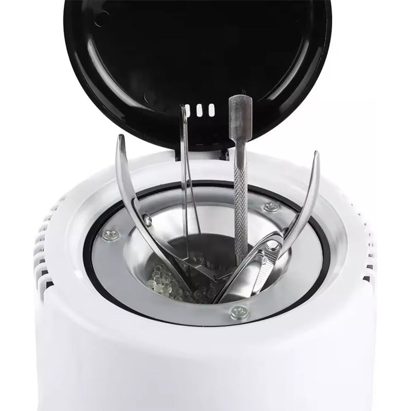 Esterilizador Para Maleta De Manicure Corta Cuticulas Metal Blanco