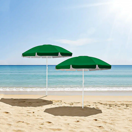 Pack 2 Sombrilla Paraguas Quitasol 2 Metros Sombrilla Playa Verde