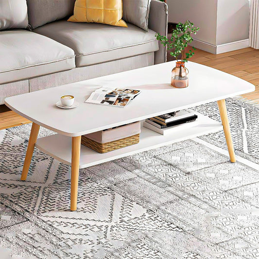 Mesa Centro Grande Mesas Centro Mesa Auxiliar Mesa 2 Niveles Blanco
