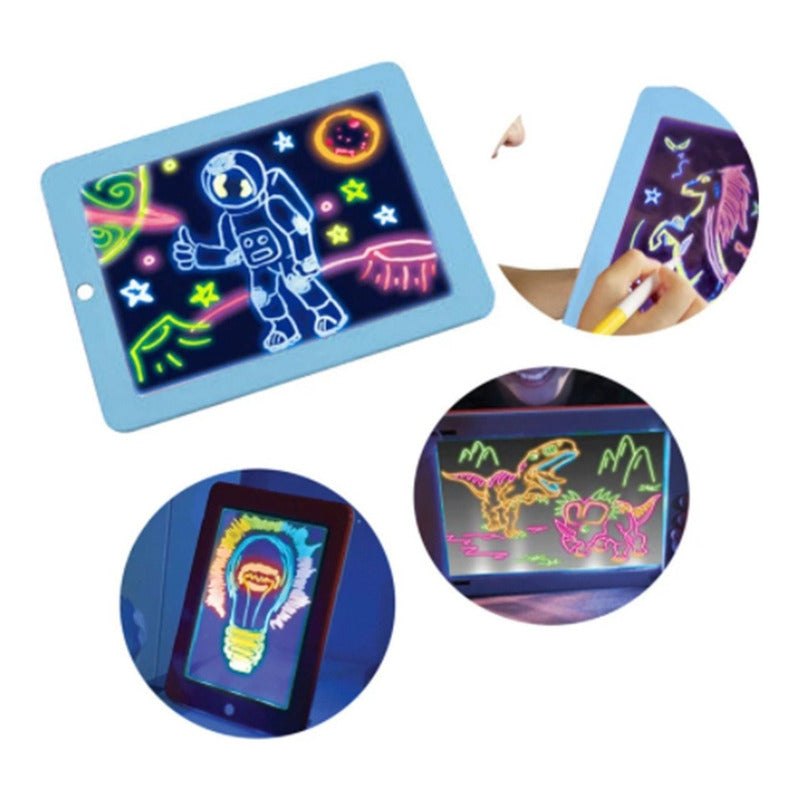 Pizarra Magica Led Juego De Pintar Colores Para Mesa Niños