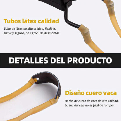 Resortera Caza Tirachinas Resorteras Resortera Profesional Negro