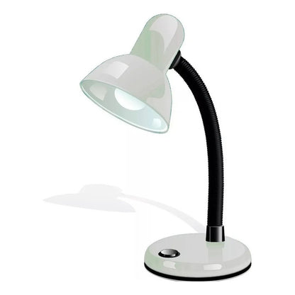 Lámpara Escritorio Metal Flexible E27 Led/incandescente Pack 2 Blanco Okshop