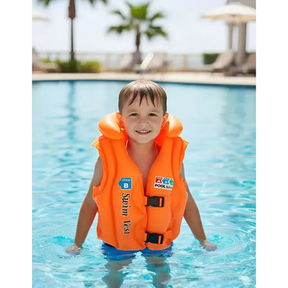 Chaleco Salvavidas Inflable Infantil Naranja Con Arnés De Okshop
