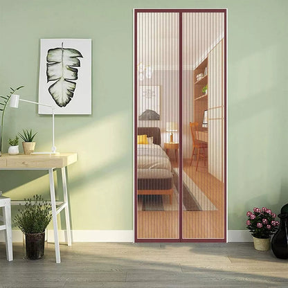 Malla Mosquitero Magnética Para Puerta Okshop Poliéster Negro 110x210 Cm