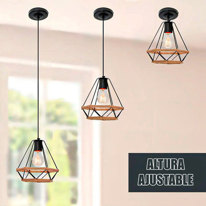 Lampara Colgante Rustica Lampara De Techo Colgante Lamparas Negro