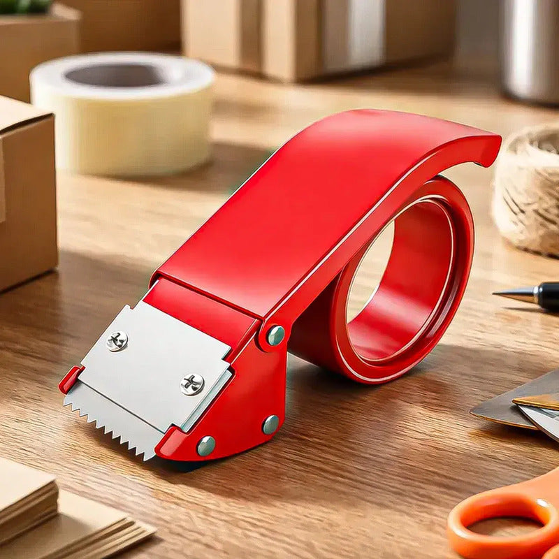 Dispensador De Cinta Okshop De Metal Rojo Para Embalaje
