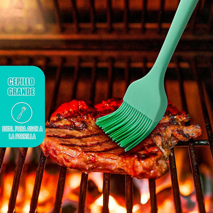 Brocha De Silicona Pincel Reposteria Pack 2 Brocha Repostería Utensilios De Silicona Para La Cocina Pincel Para Reposteria Ergonomico Brochas De Silicona Mezquina Verde Okshop