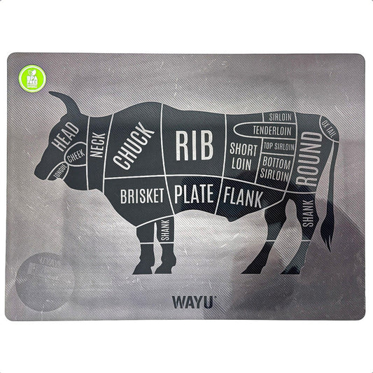 Individual Para Mesa Wayu Individuales Rectangulares Plato Gris