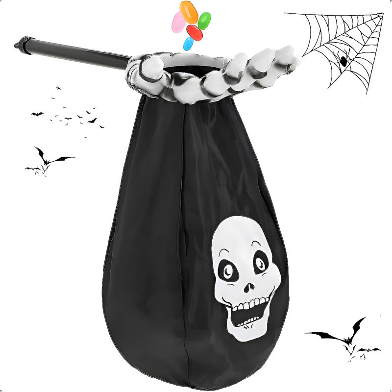 Bolsa Para Dulces Halloween Bolsa Dulces Fiestas Esqueleto Negro