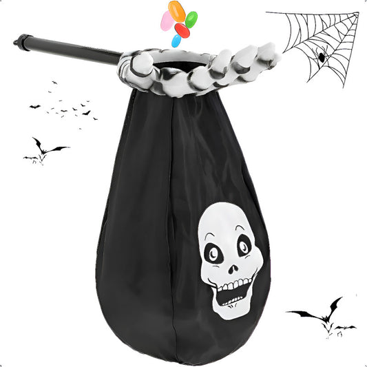 Bolsa Para Dulces Halloween Bolsa Dulces Fiestas Esqueleto Negro
