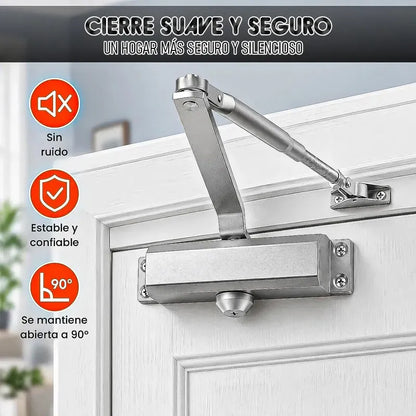 Brazo Hidráulico Para Puertas 25-35kg Cierra Puerta Automatico Okshop Cierrapuertas Hidráulico Brazo Hidráulico Cierra Puertas Cierre Automático De Puerta Hidráulico Silencioso Aluminio Okshop