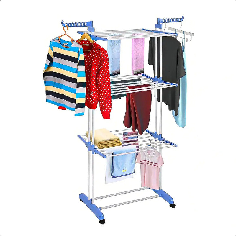 Tendedor De Ropa Tendedero Plegable Tendero Secar Ropa Blanco