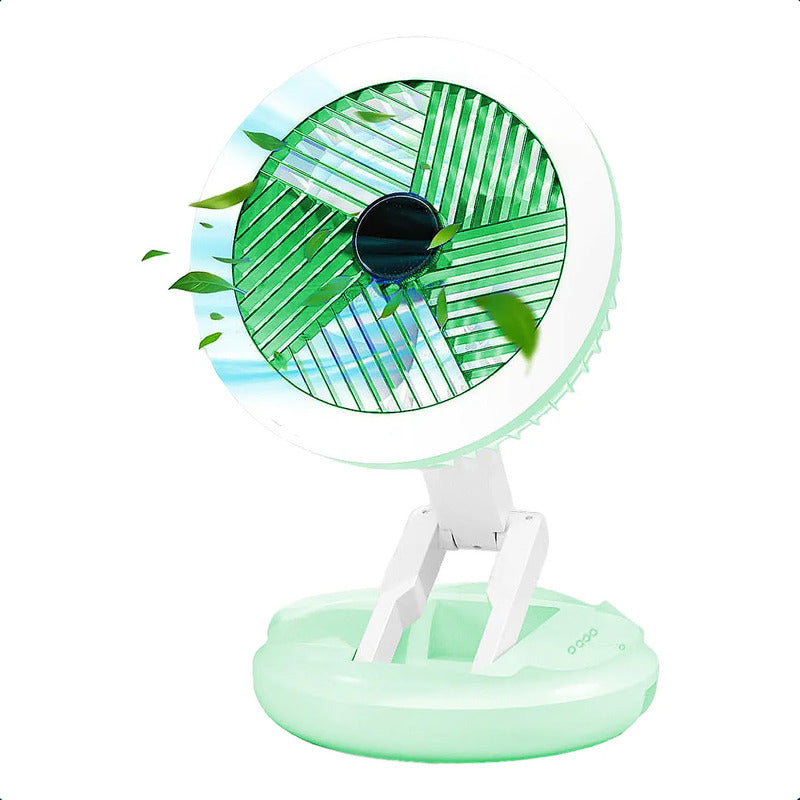 Ventilador Portatil Ventilador De Escritorio Ventilador Led Verde
