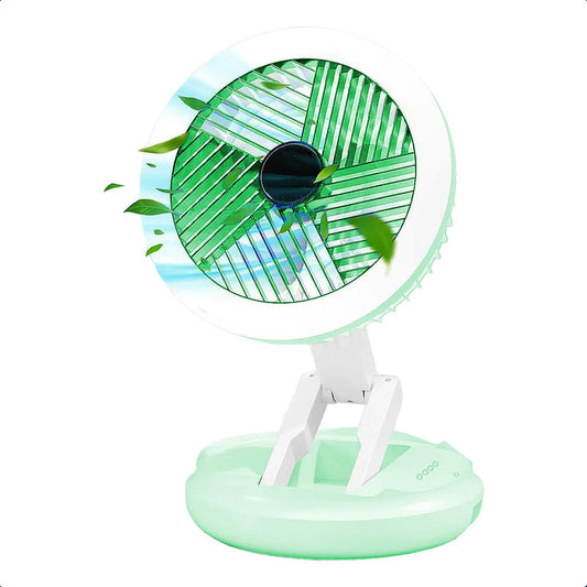 Ventilador Portatil Ventilador De Escritorio Ventilador Led Verde
