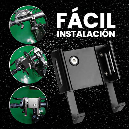 Porta Celular Aluminio Soporte Para Celular Bici Regulable Rojo