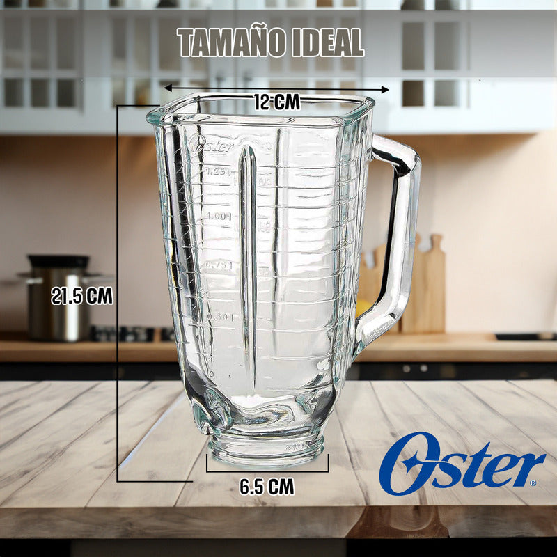 Vaso De Vidrio Para Licuadora Oster 1.25 L Con Medidas