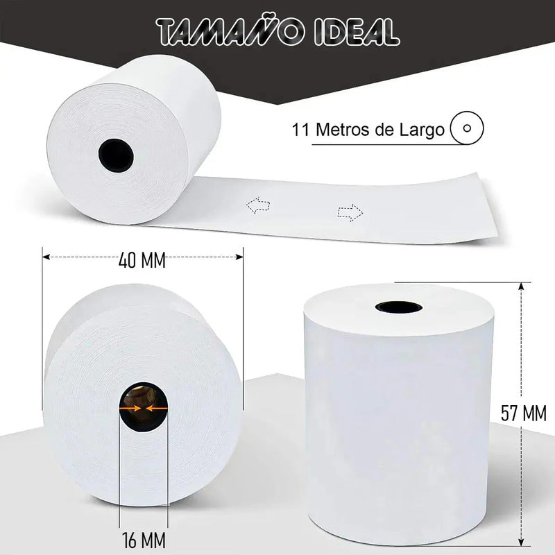 Pack 10 Rollo Papel Boleta Papel Termico 57x40mm Rollo Termico Blanco Okshop Rollo Papel Boleta Rollos Papel Transbank Rollos Papel Termico 57x40 Mm Rollo De Papel Térmico Para Impresora Rollo Termico