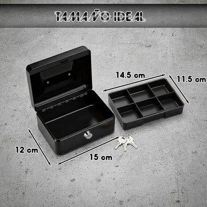 Cajas De Seguridad Mini Cajas Fuerte Guarda Dinero Con Llave Azul