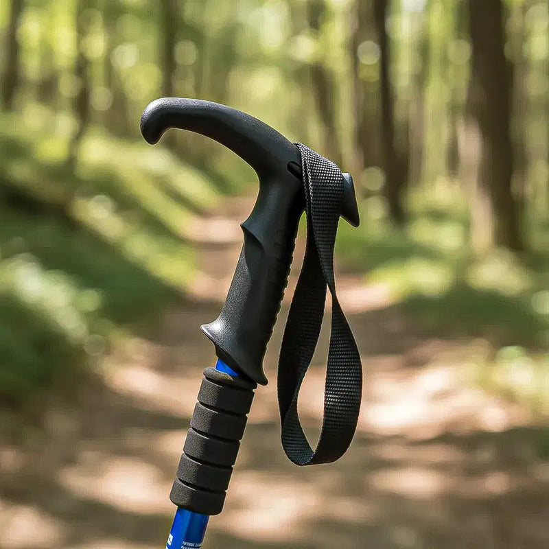 Bastón De Trekking Arcashopping De Aluminio Plegable Con Sistema Anti-shock Azul