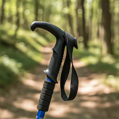 Bastón De Trekking Arcashopping De Aluminio Plegable Con Sistema Anti-shock Azul