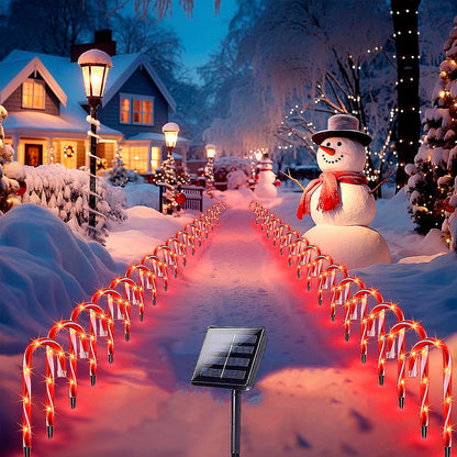 Estacas Navidad Pack5 Luces Navideñas Luces De Navidad Solar Amarillo